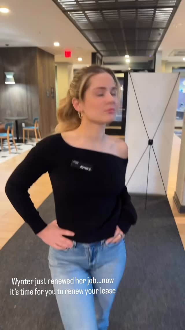 \ud83d\udea8OG UNCOMMON energy is back in the building\ud83d\udea8Wynter renewed her employment - so go ahead and renew your lease while there's still time!!