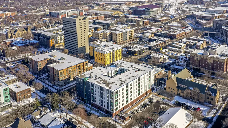Aerial View of Minneapolis, MN