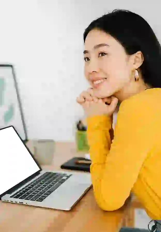 Student Studying on Laptop Alone