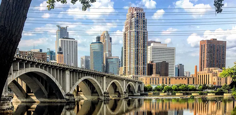 Skyline View of Downtown Minneapolis